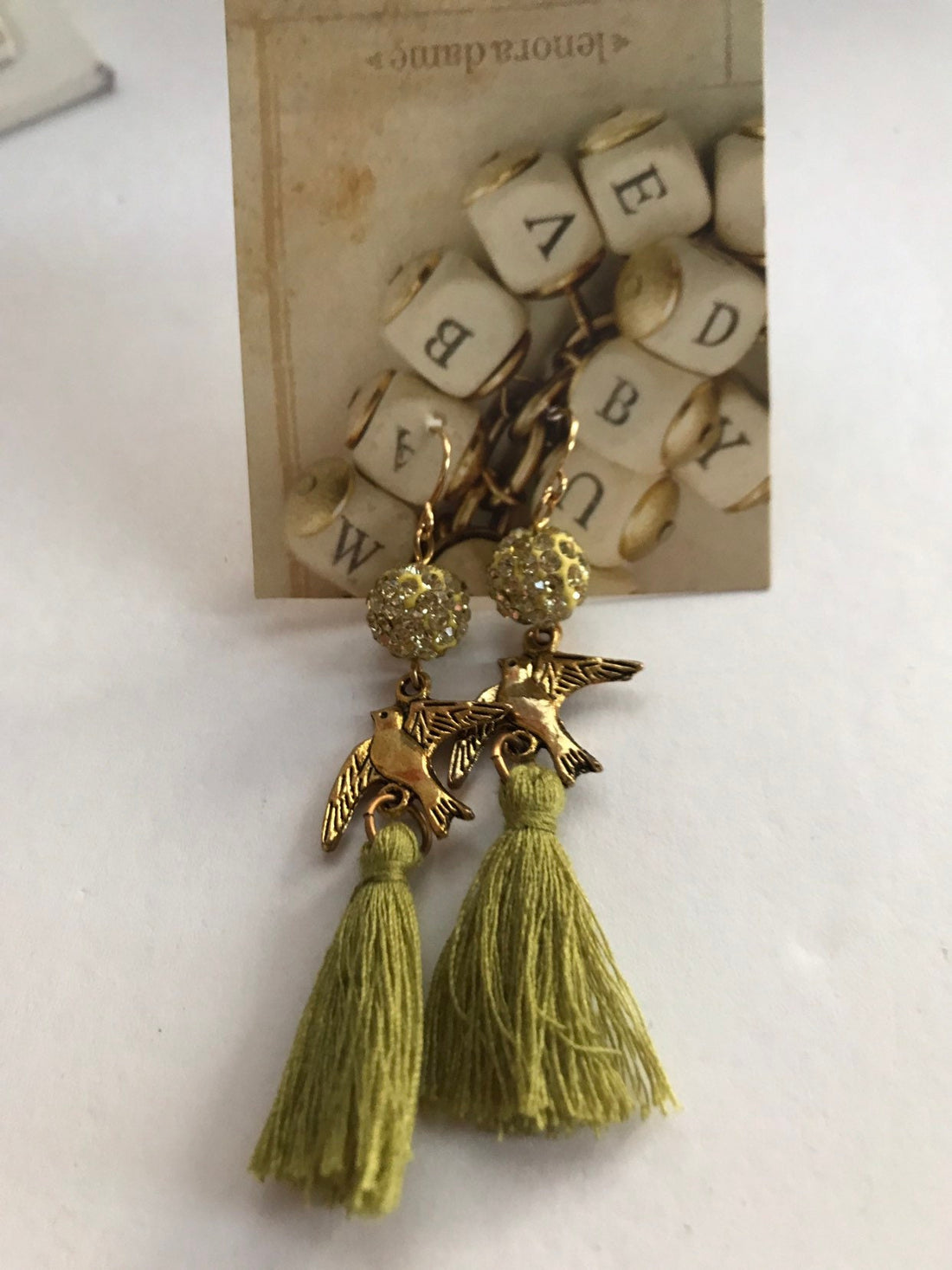 Lenora Dame Bird Tassel Earrings
