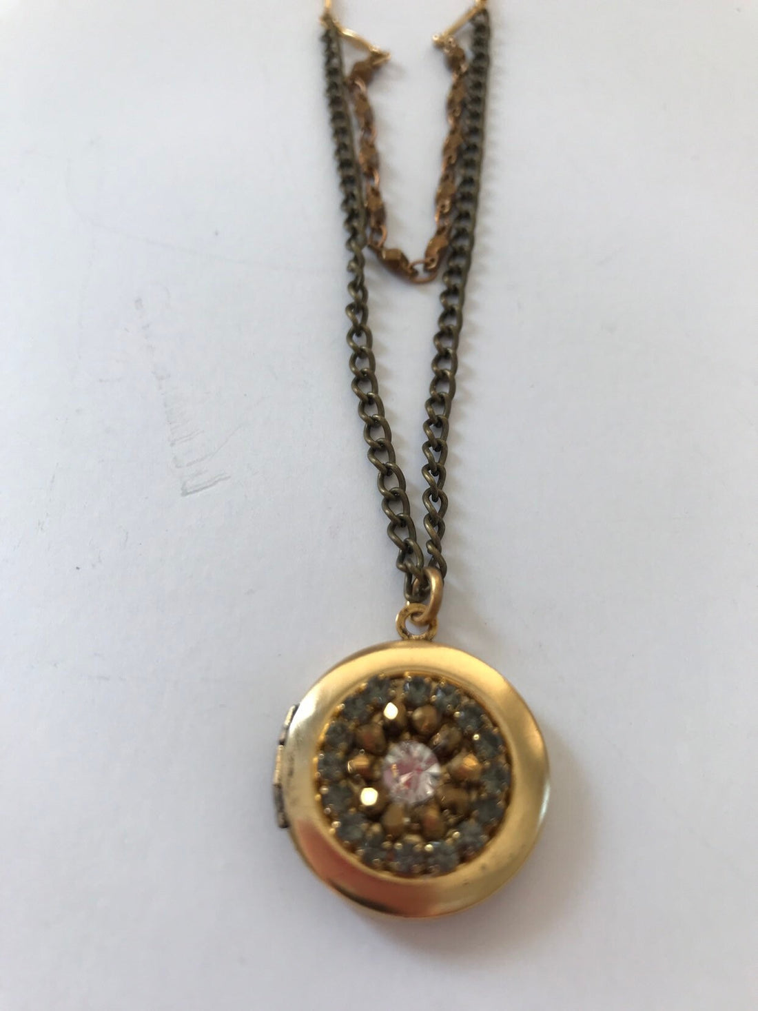 Lenora Dame Embellished Locket Necklace