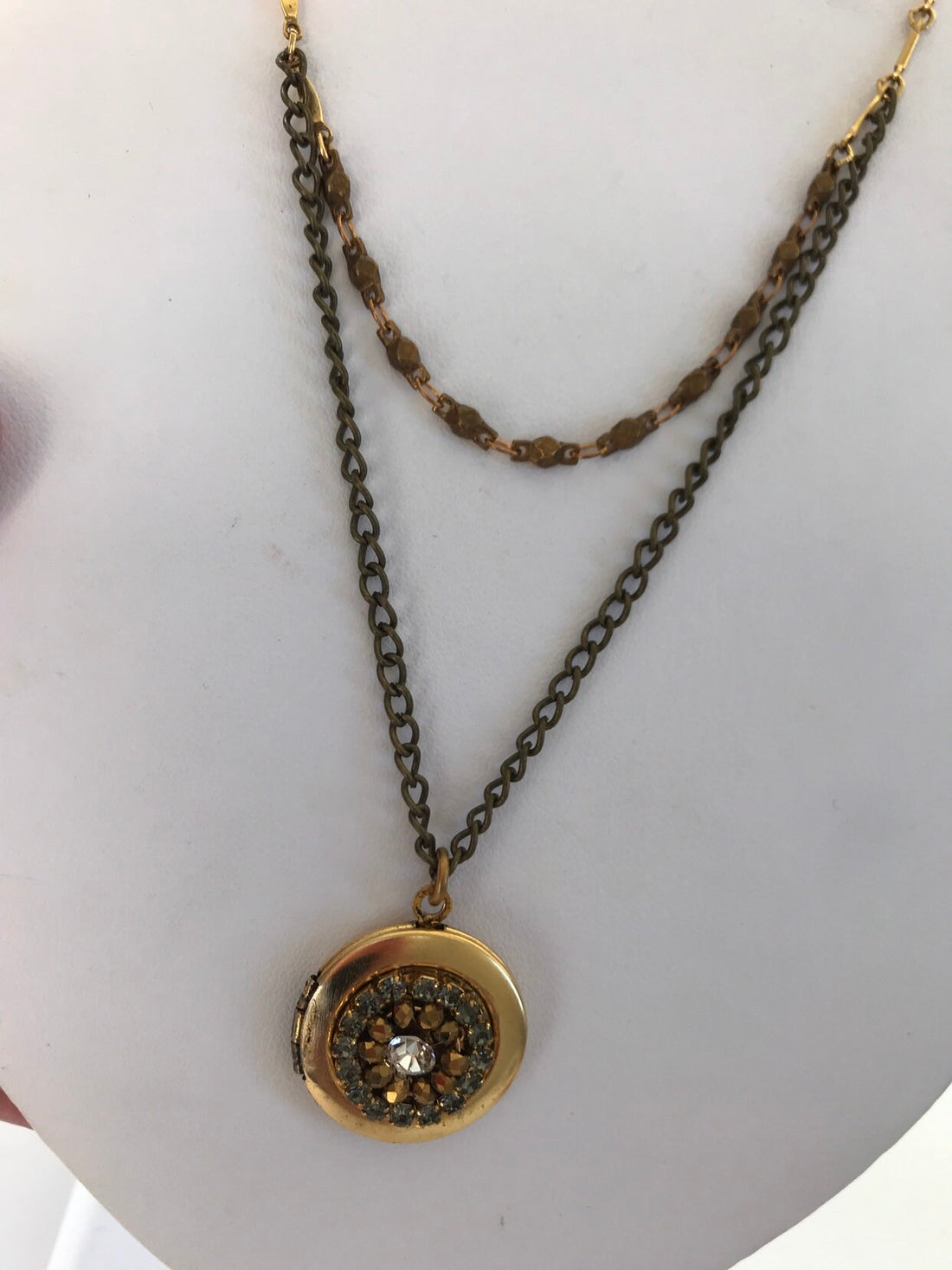 Lenora Dame Embellished Locket Necklace