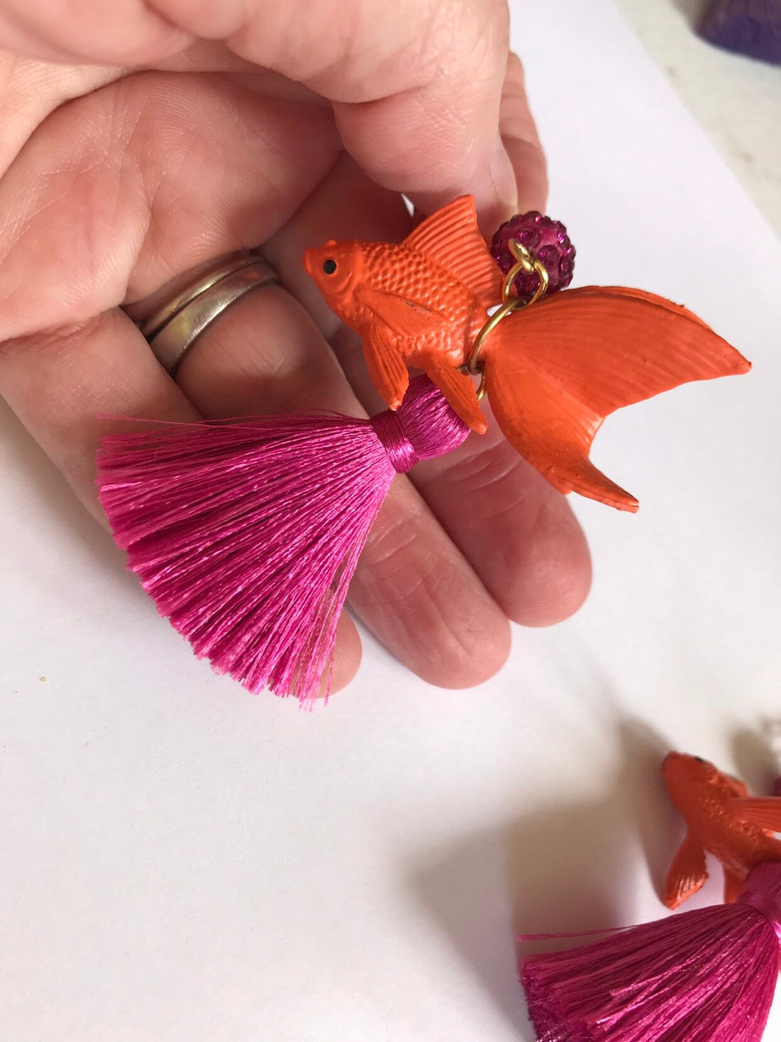 Lenora Dame Koi Tassel Earrings - Two Color Options