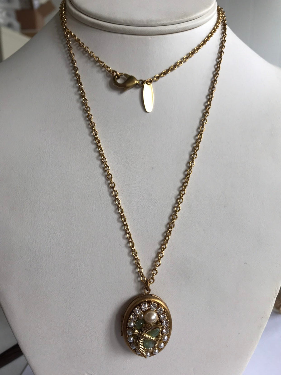 Lenora Dame Collage Locket Necklace
