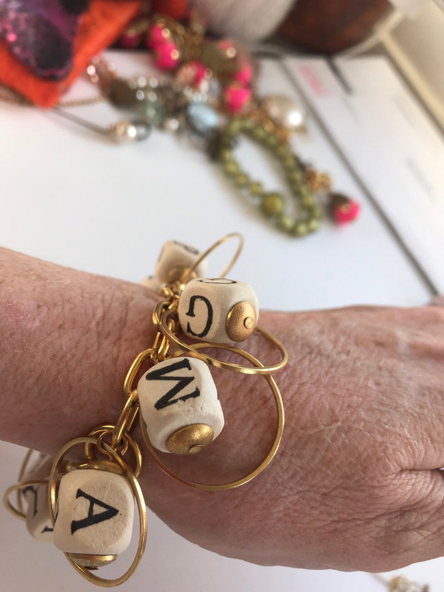 Lenora Dame Lightweight Alphabet Charm Bracelet