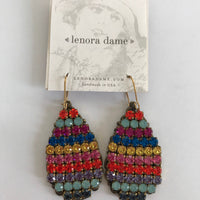 Lenora Dame Rainbow Rhinestone Teardrop Earrings