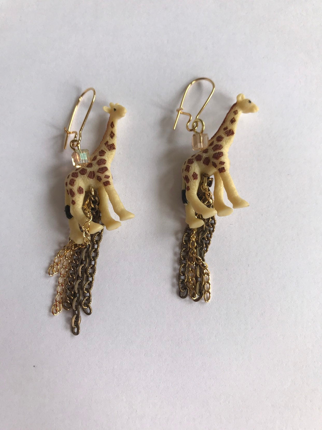 Lenora Dame Mini Giraffe Chain Tassel Earrings