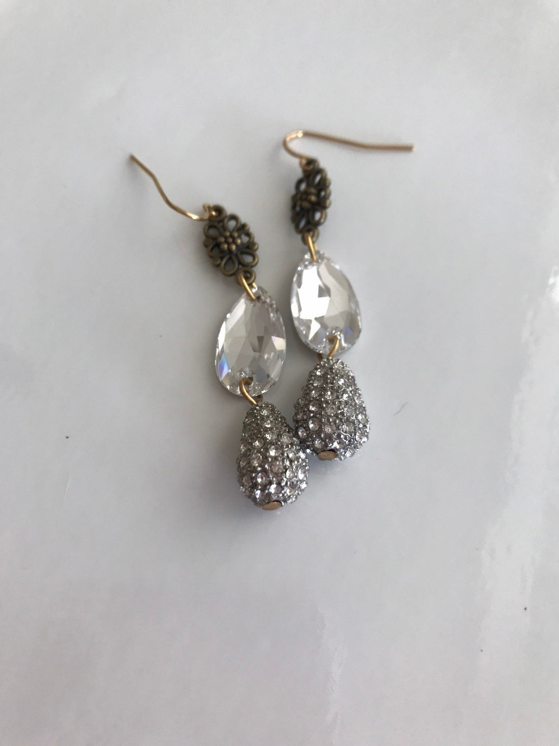 Lenora Dame Rhinestone Drop Crystal Earrings