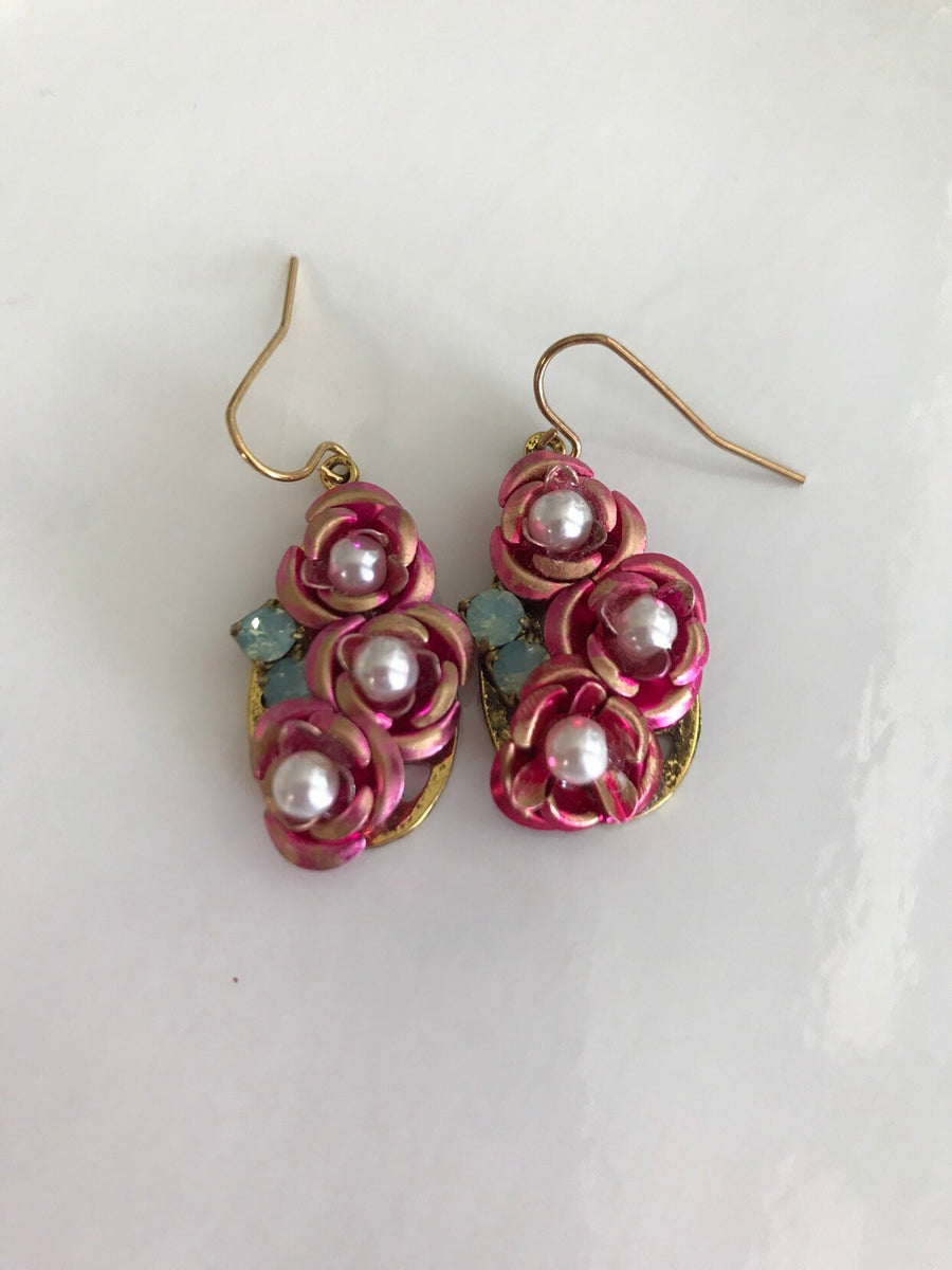Lenora Dame Sweetest Ever Rose Drop Earrings