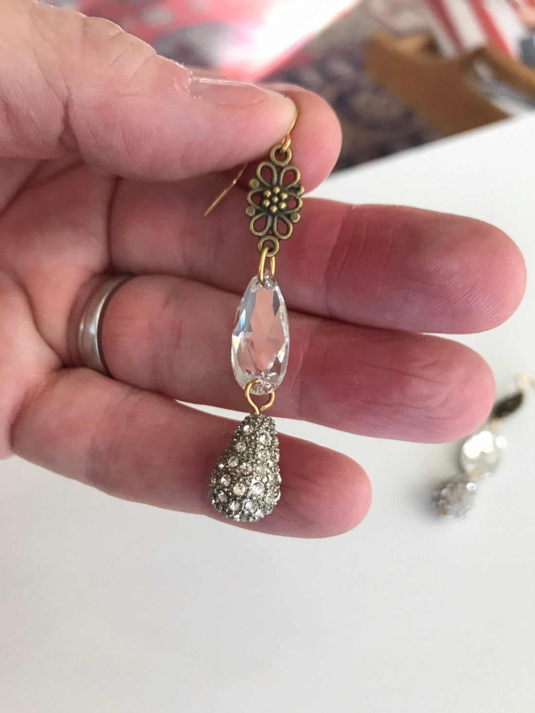 Lenora Dame Rhinestone Drop Crystal Earrings