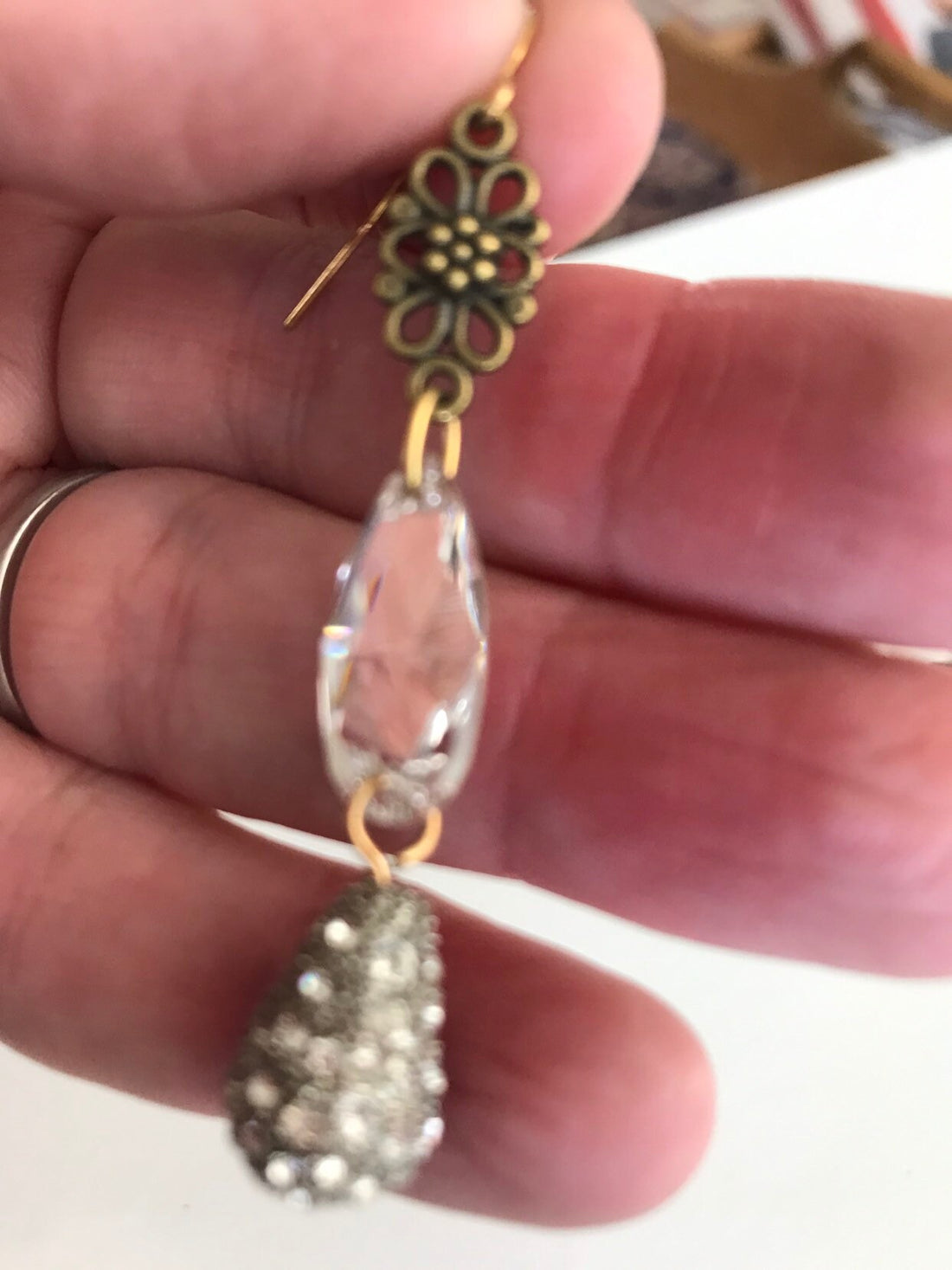 Lenora Dame Rhinestone Drop Crystal Earrings