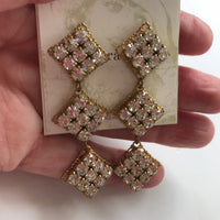 Lenora Dame Swarovski Bling Triple Earrings - Choice of Rhinestone Color