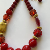 Lenora Dame Reds Queen Mum Choker Necklace