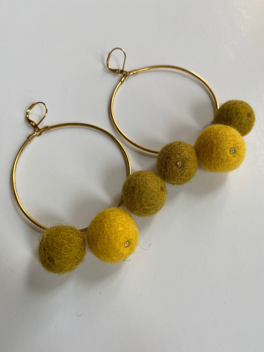 Lenora Dame Citron Yellow Hoop Earrings