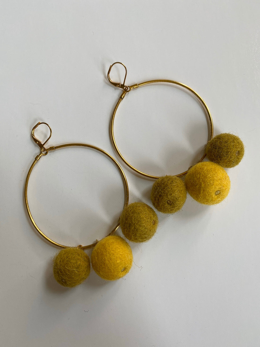 Lenora Dame Citron Yellow Hoop Earrings