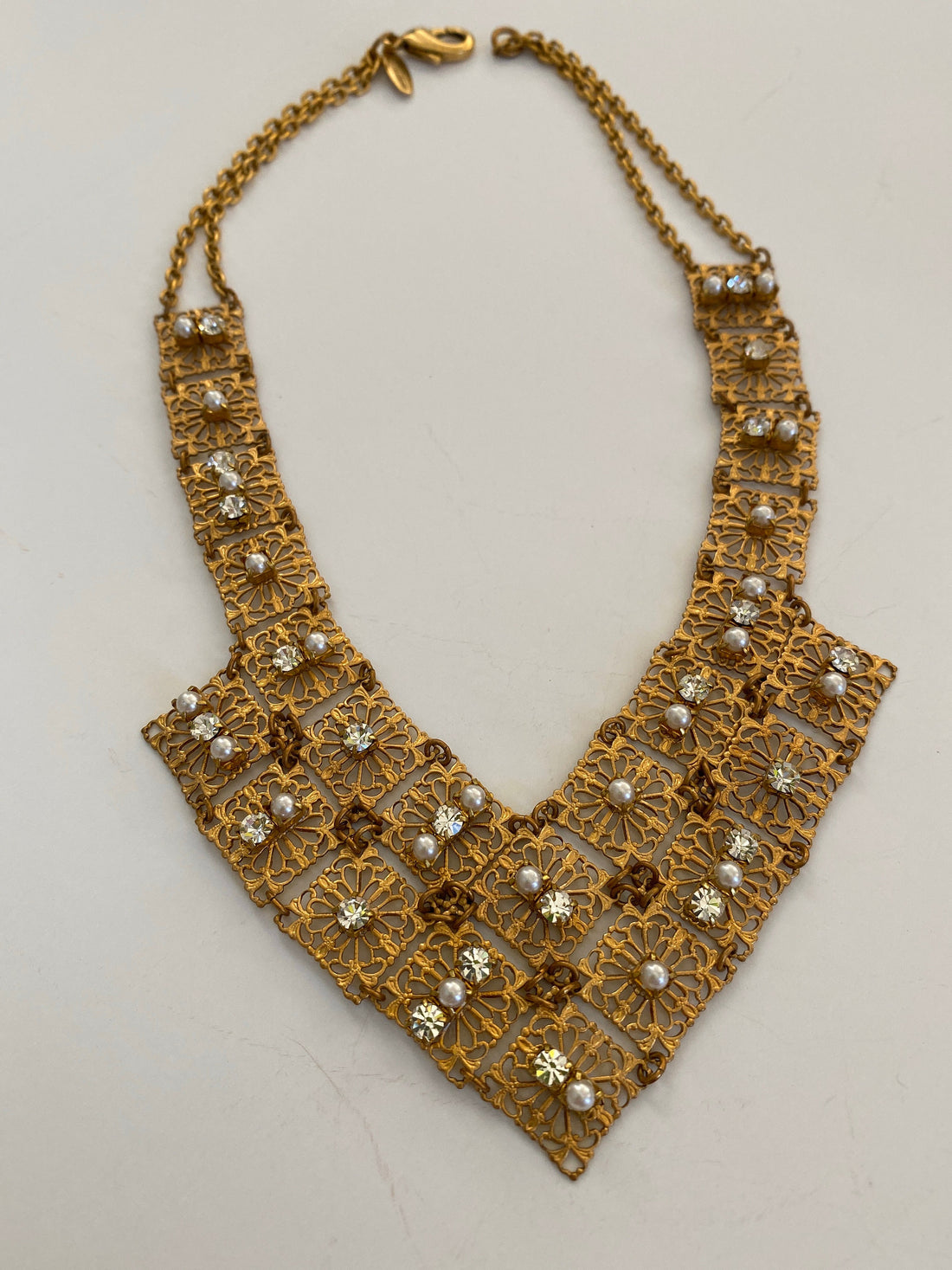 Lenora Dame Delicate Filagree Bib Necklace