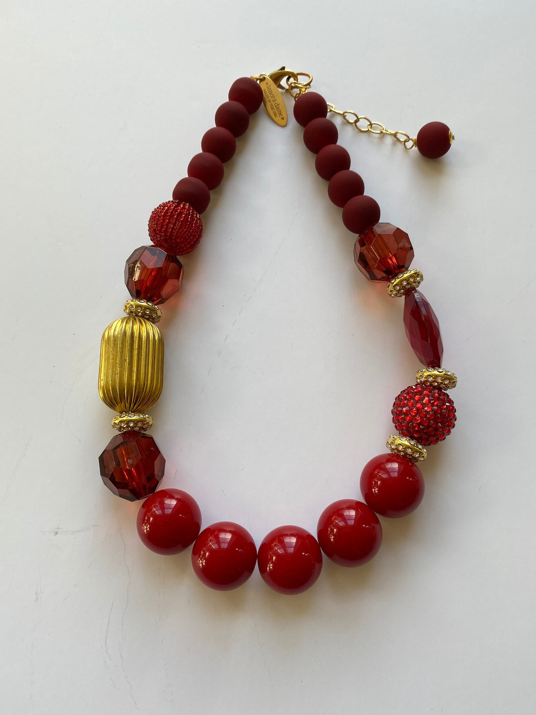 Lenora Dame Reds Queen Mum Choker Necklace
