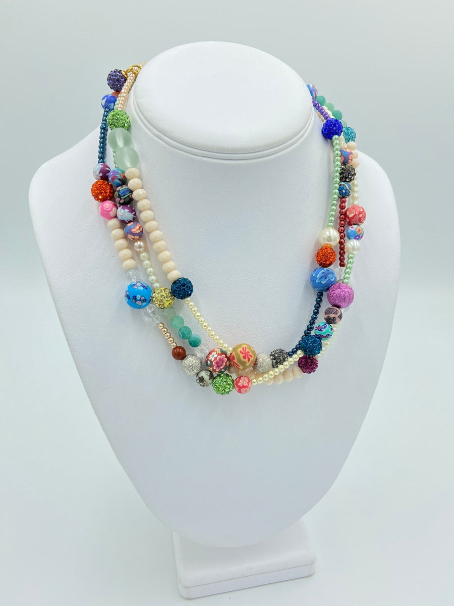 Lenora Dame Daisy Chain 3-Strand Necklace