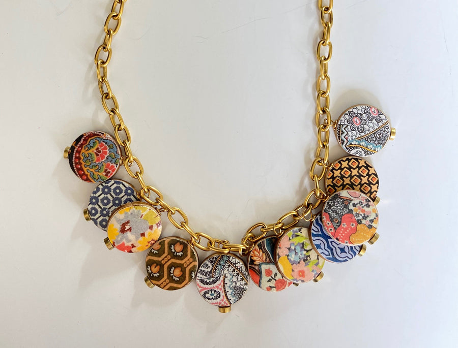 Lenora Dame Art Deco Charm Necklace