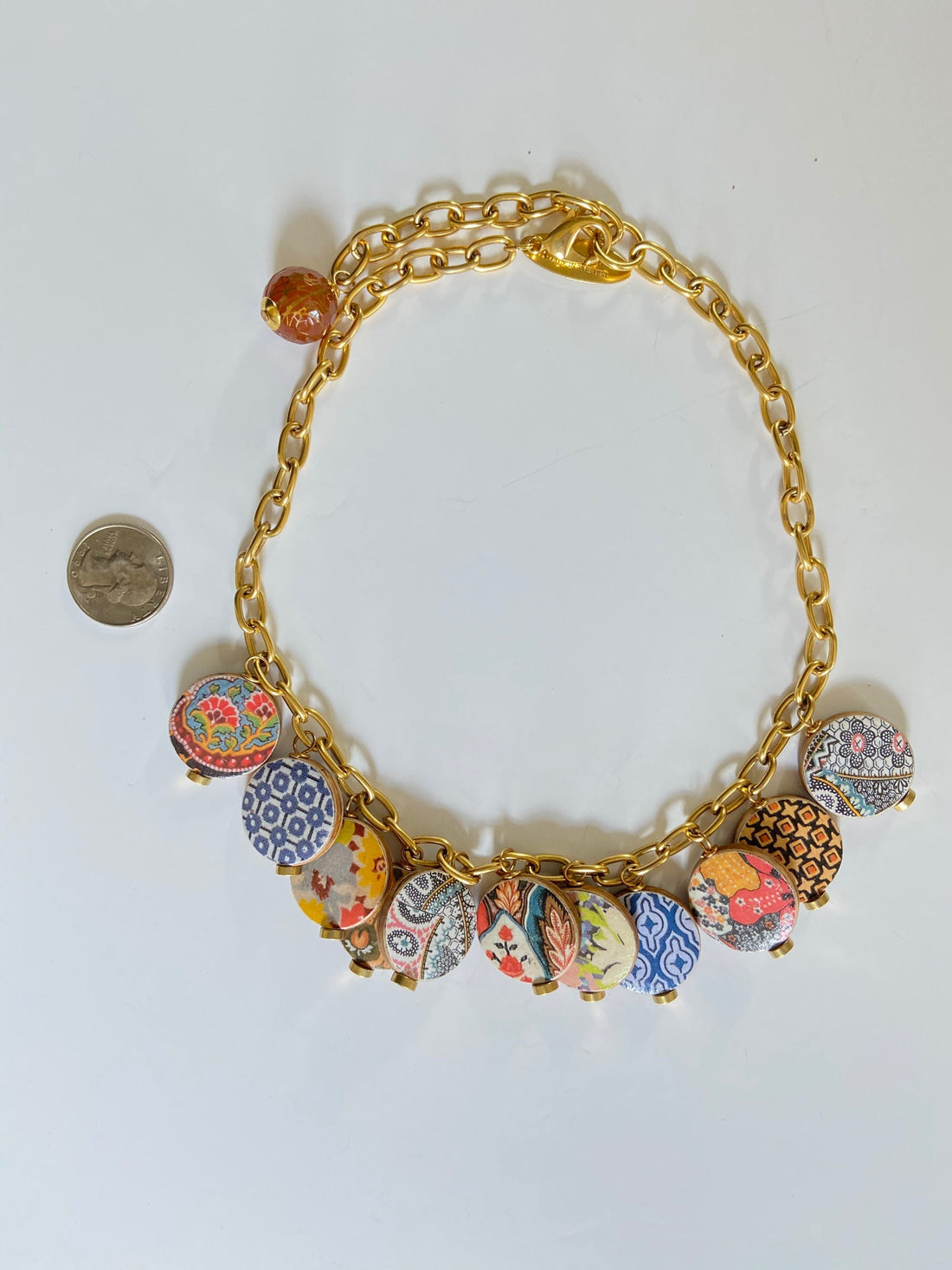 Lenora Dame Art Deco Charm Necklace