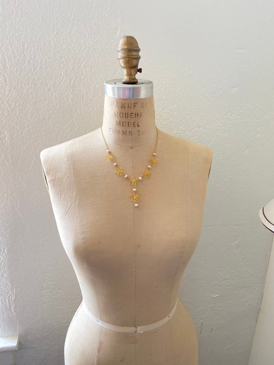 Lenora Dame Dainty Pink Necklace