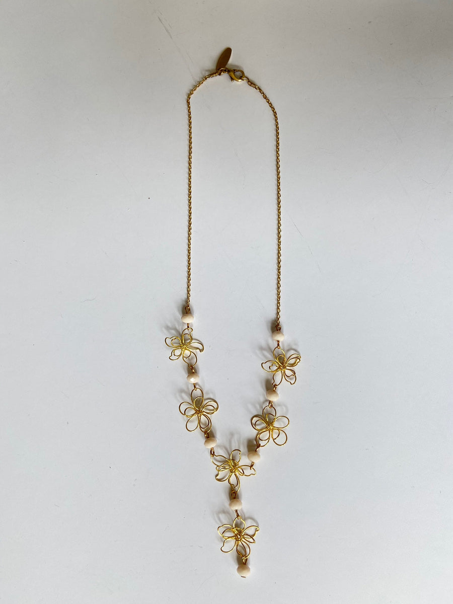 Lenora Dame Dainty Pink Necklace