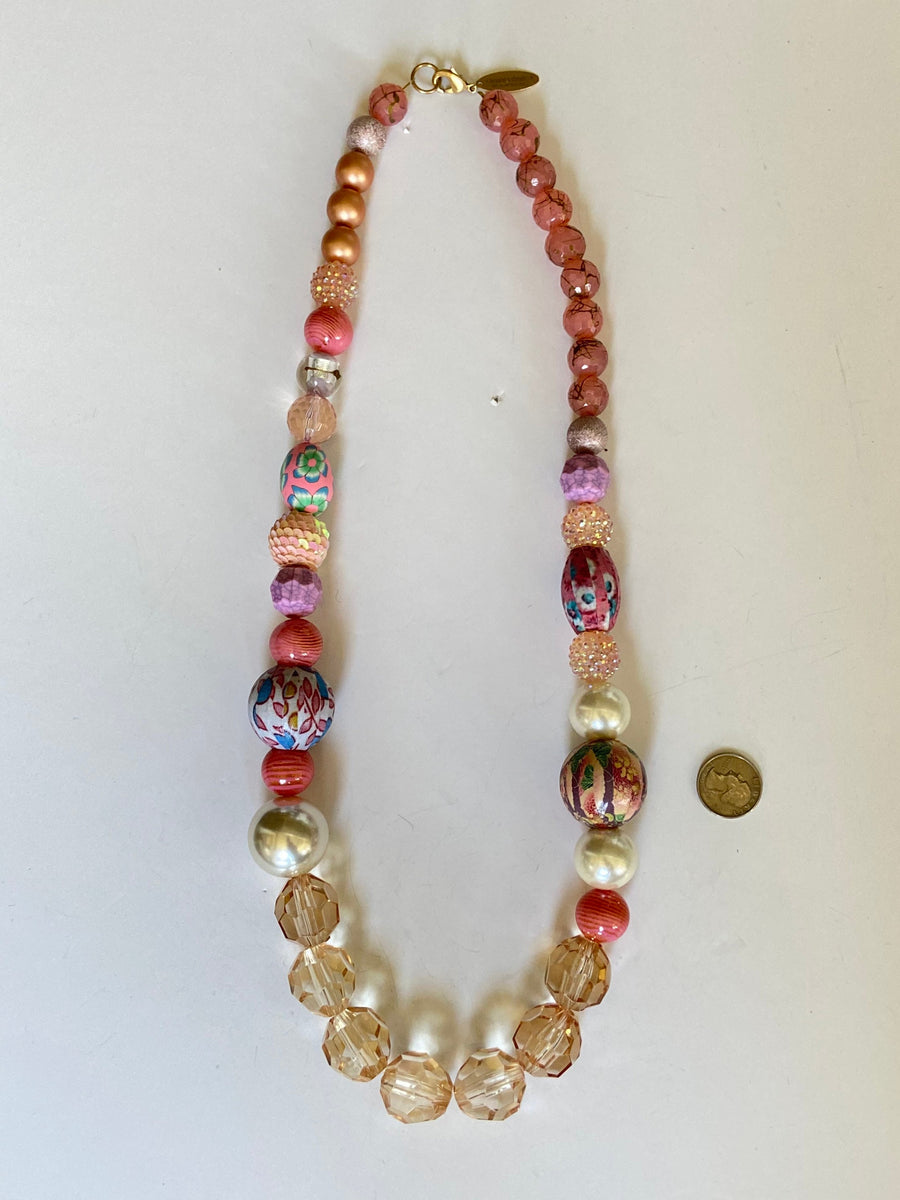 Lenora Dame Long Queen Mum Pinky Necklace