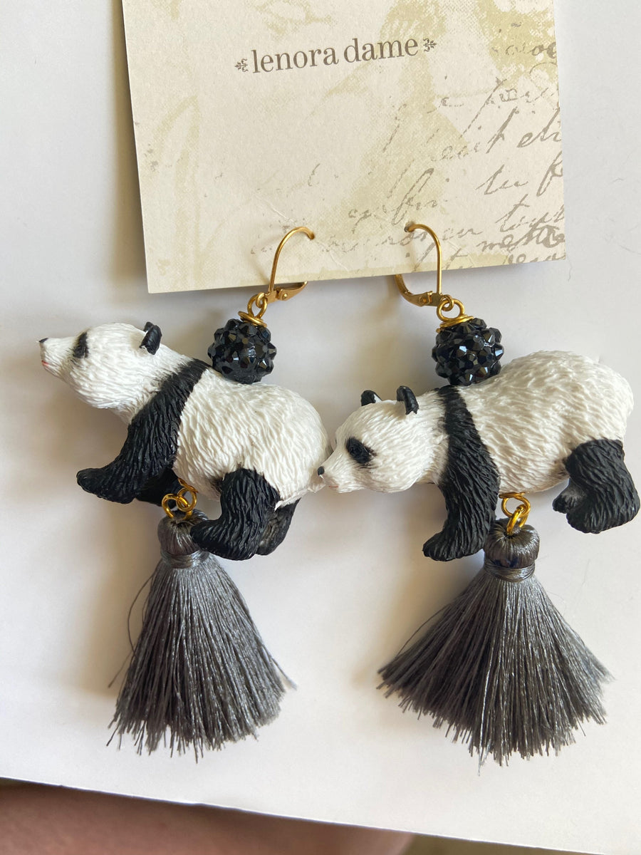 Lenora Dame Panda Tassel Earring