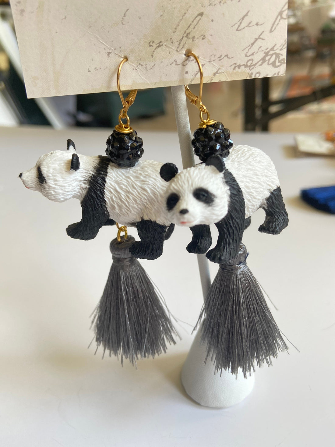 Lenora Dame Panda Tassel Earring
