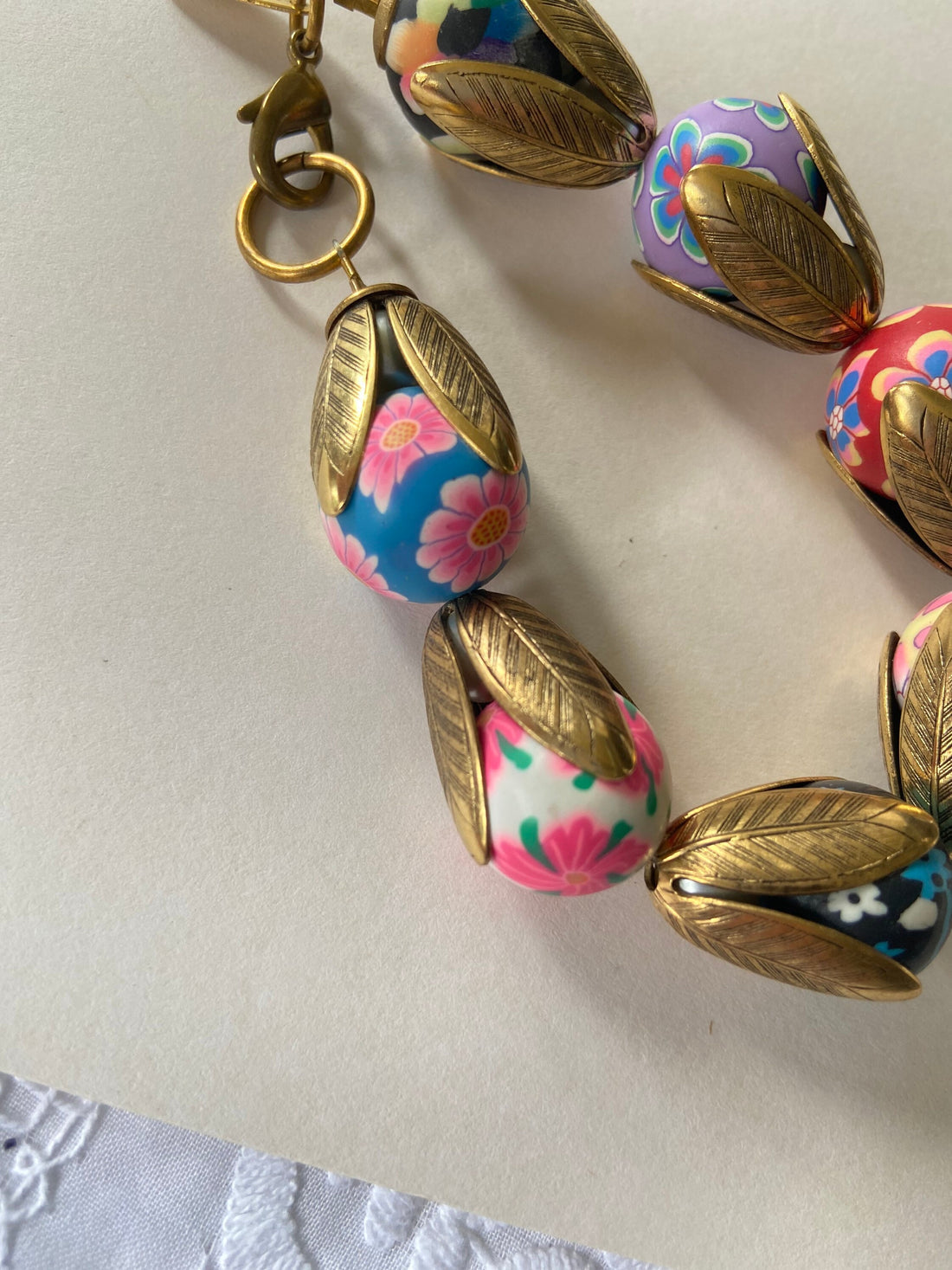 Lenora Dame Flowered Clay Bracelet