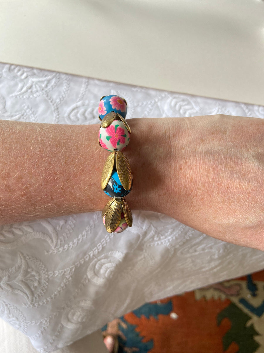 Lenora Dame Flowered Clay Bracelet