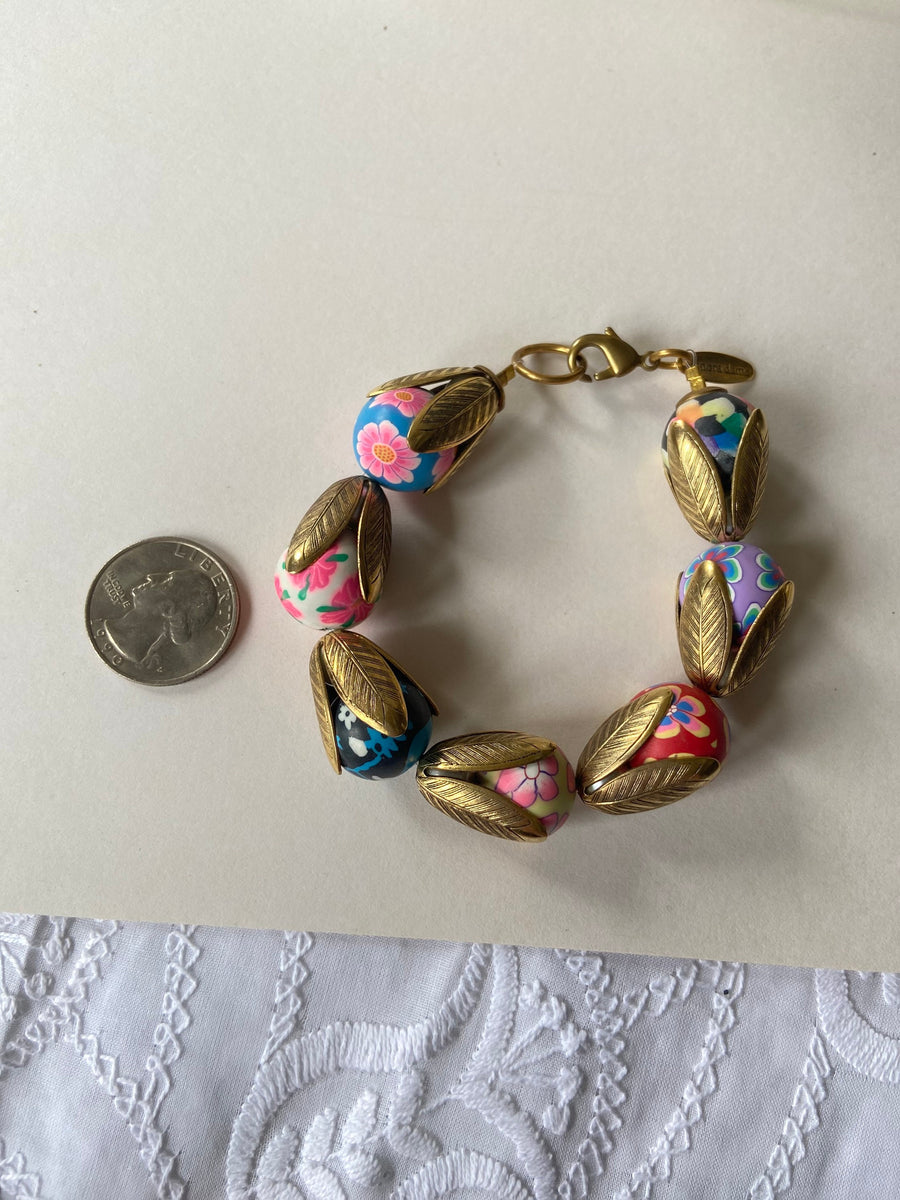 Lenora Dame Flowered Clay Bracelet