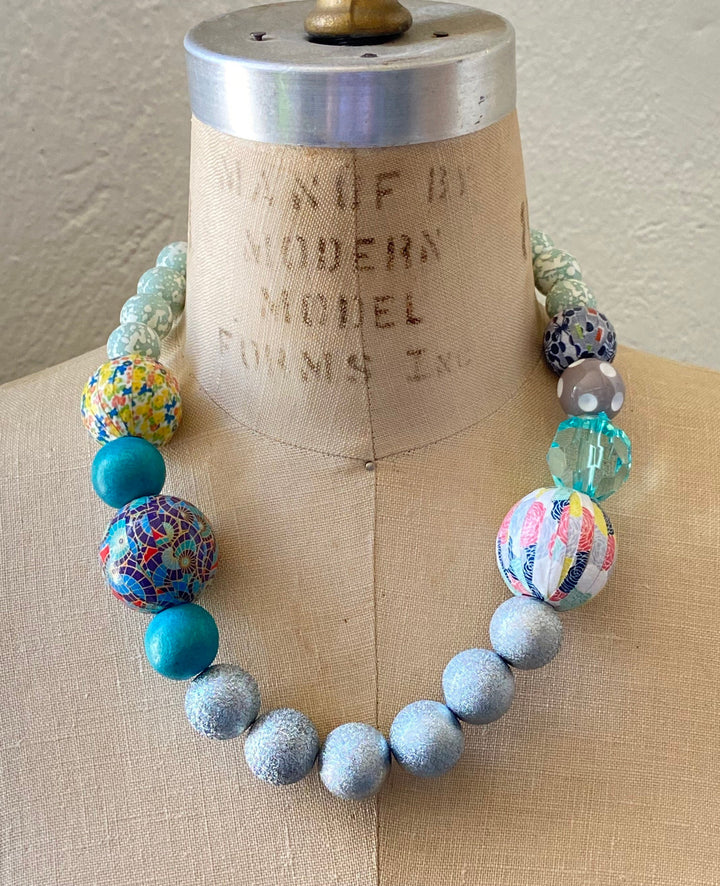 Lenora Dame Queen Mum Aquamarine Choker Necklace
