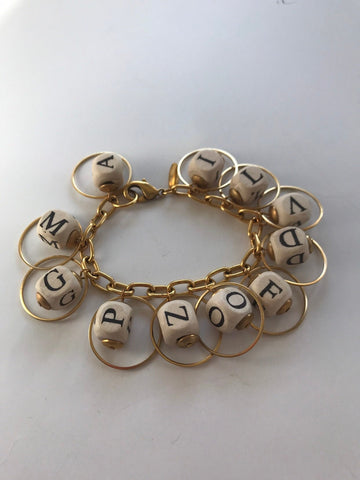 Lenora Dame Lightweight Alphabet Charm Bracelet