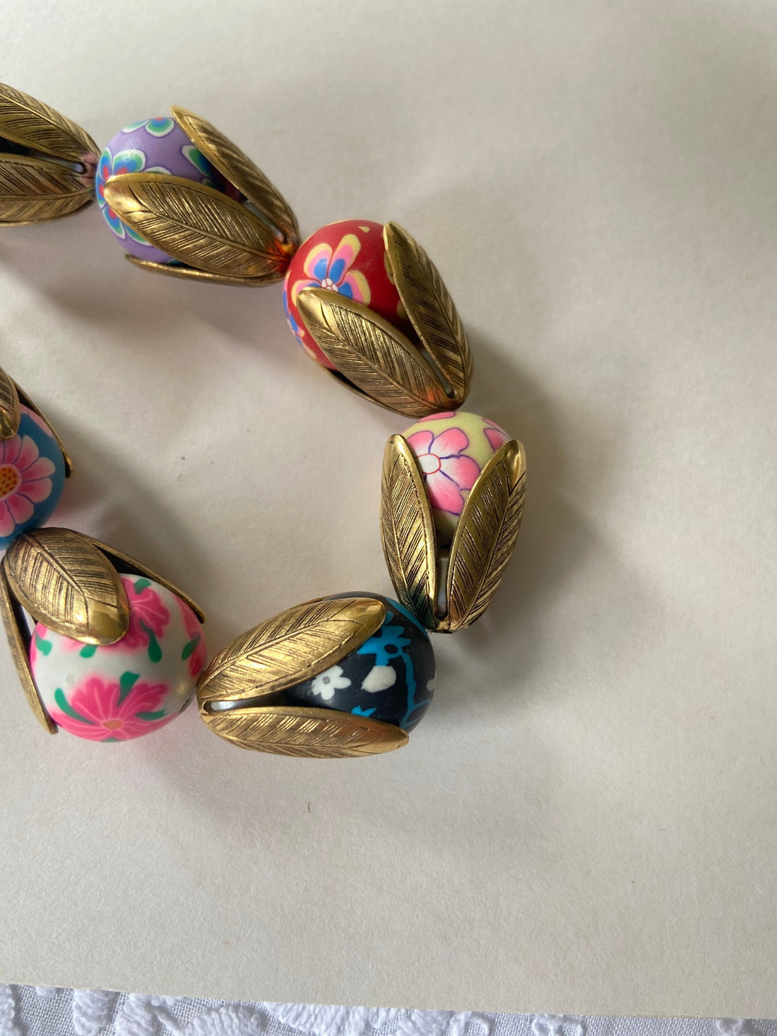 Lenora Dame Flowered Clay Bracelet