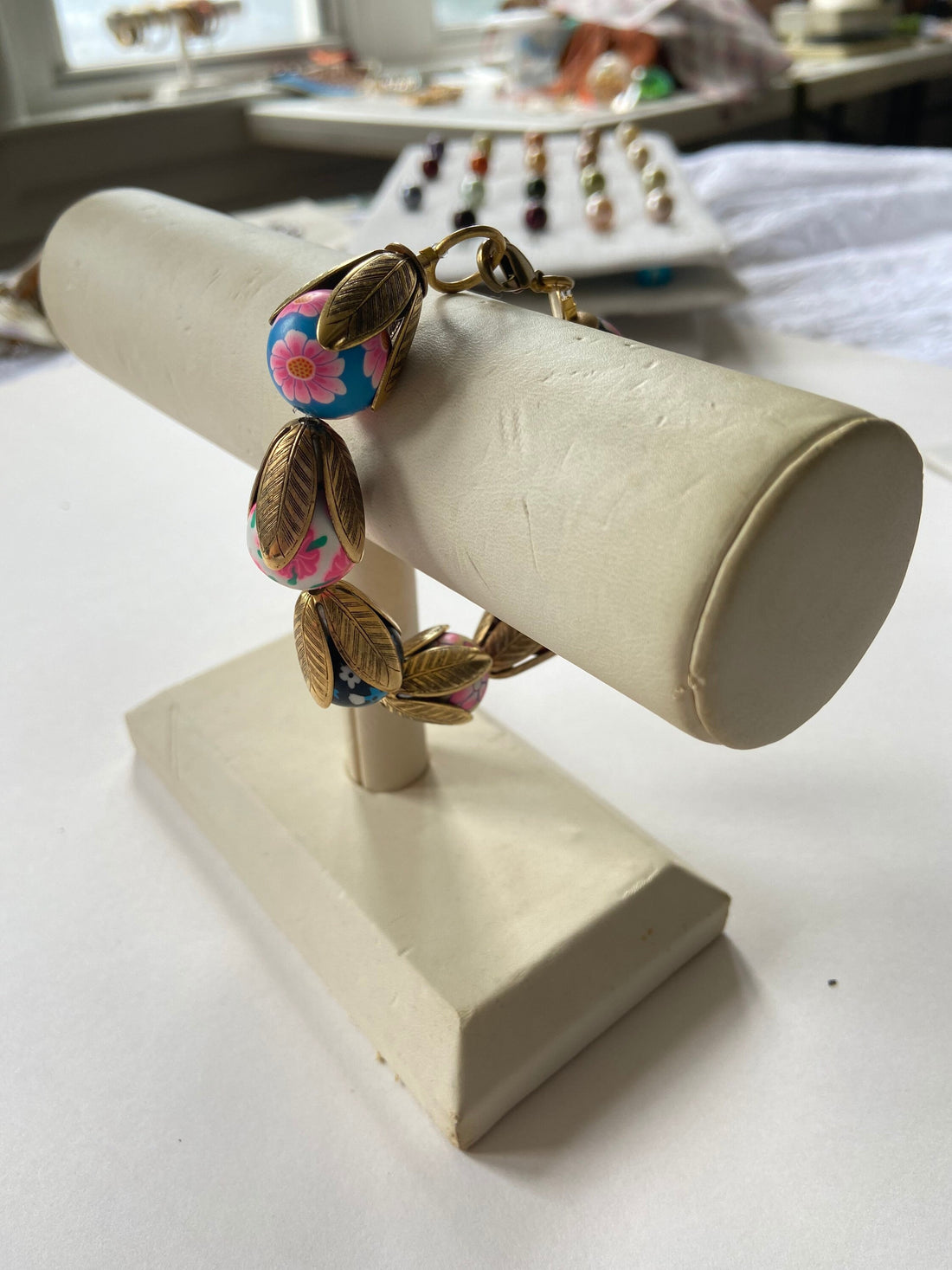 Lenora Dame Flowered Clay Bracelet