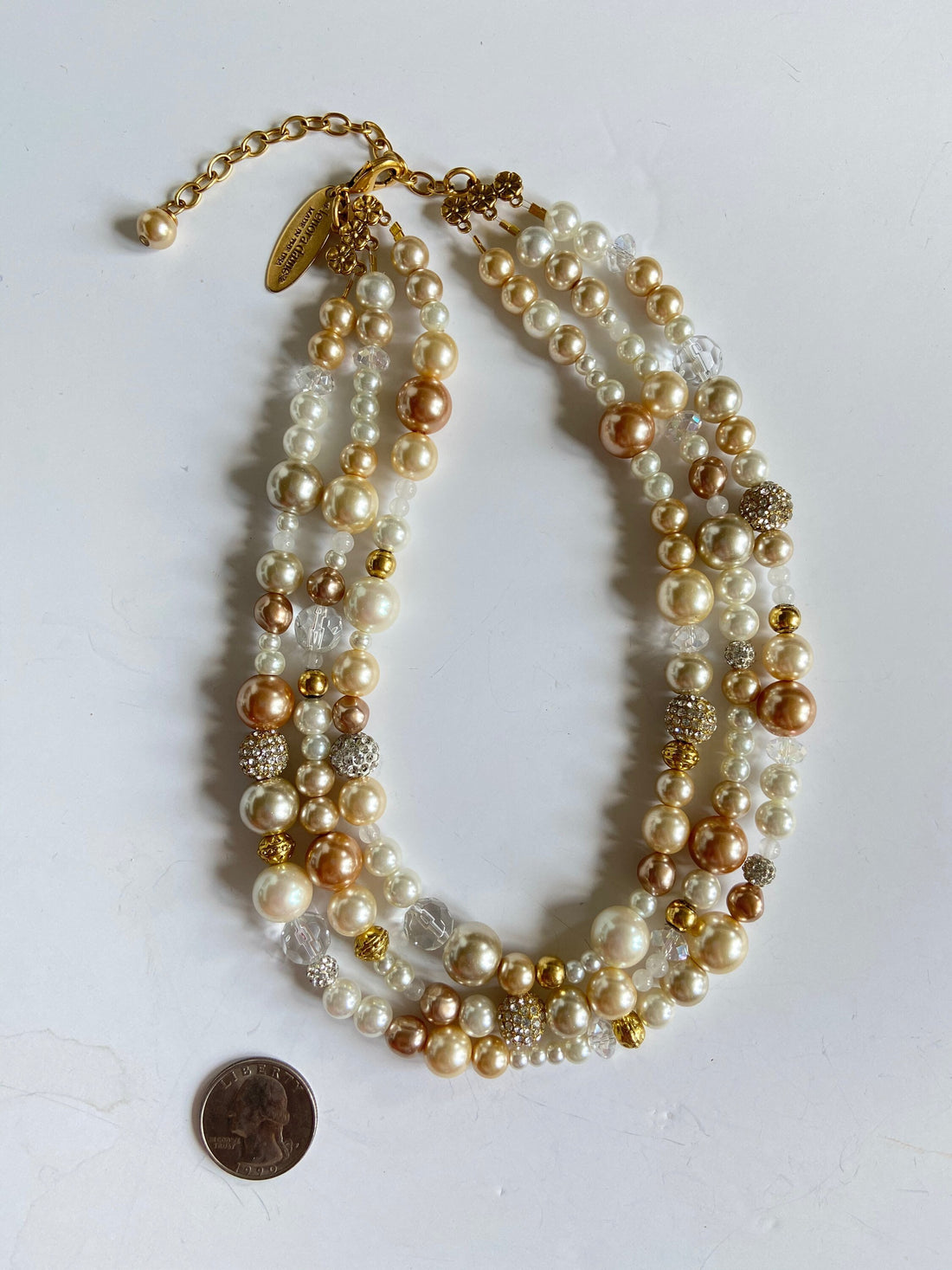 Lenora Dame Multi Strand Pearl Necklace