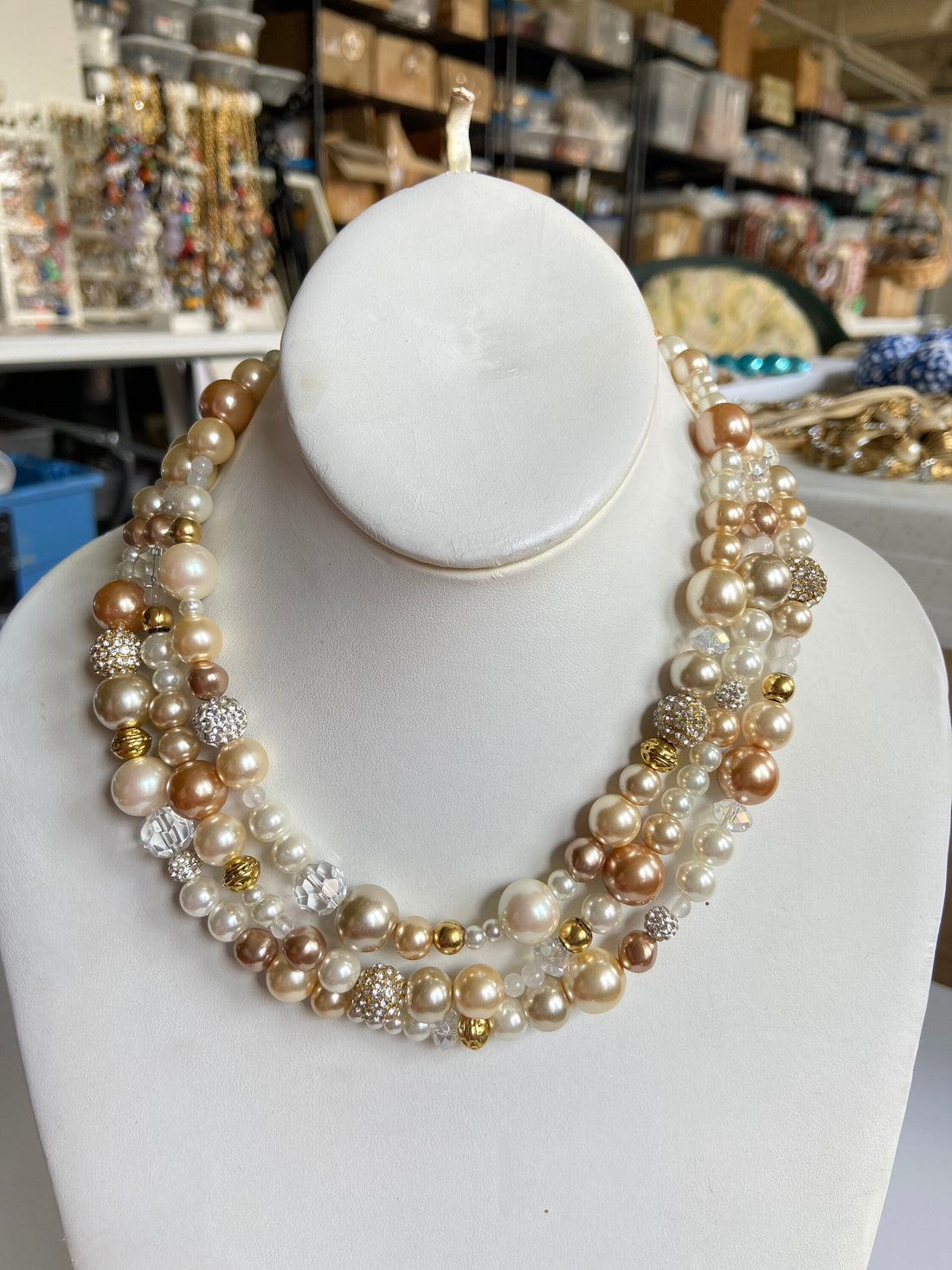 Lenora Dame Multi Strand Pearl Necklace