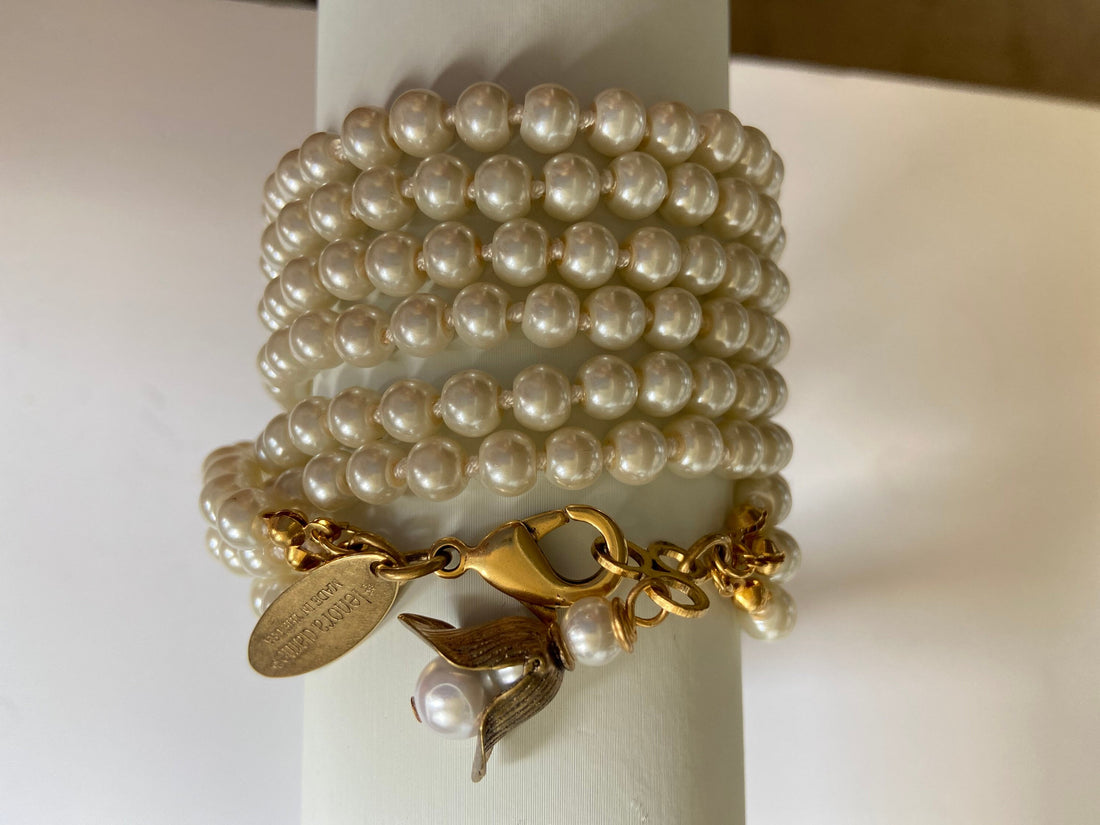 Lenora Dame Pearl Audrey Wrap Bracelet