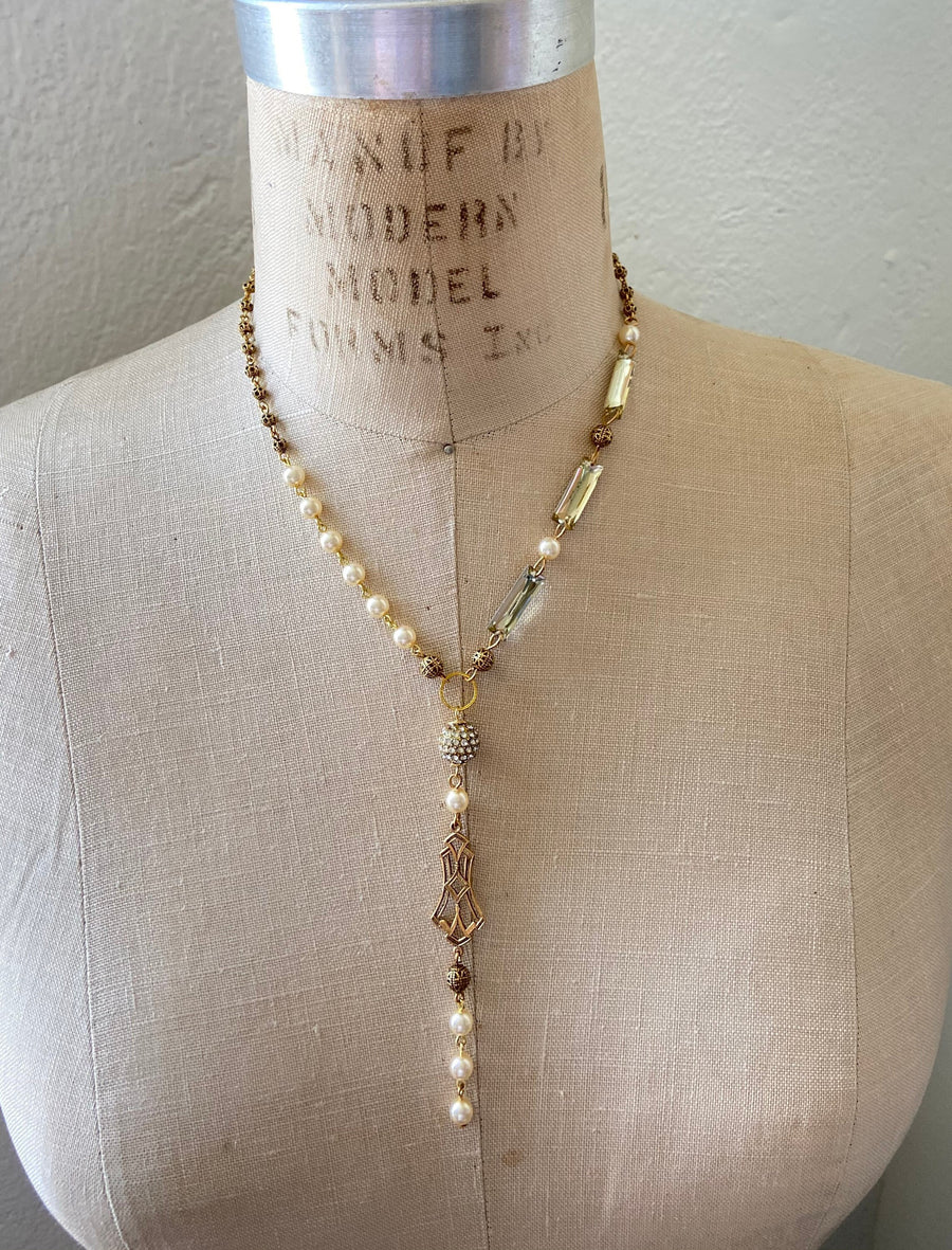 Lenora Dame Pleasantly Layered Lariat Necklace