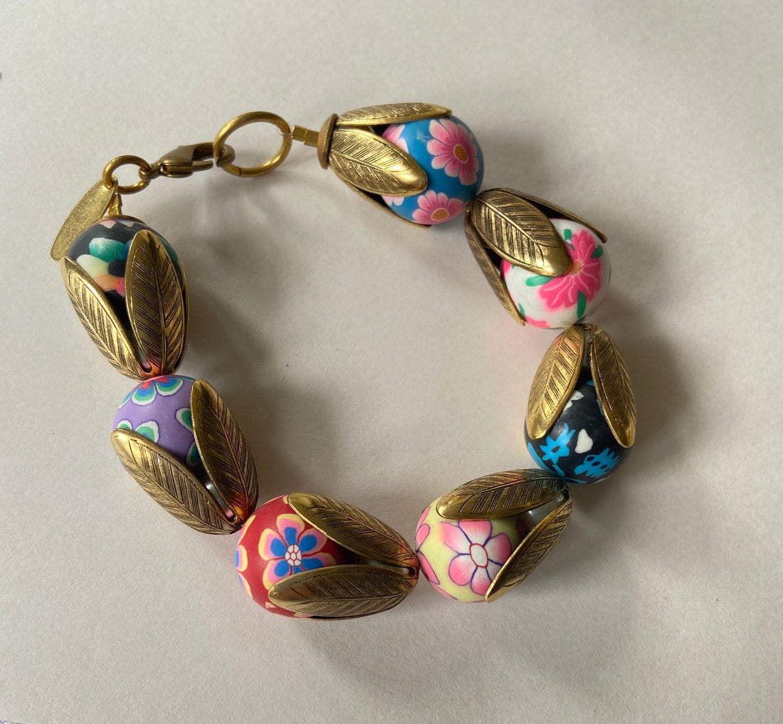 Lenora Dame Flowered Clay Bracelet
