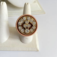 Lenora Dame One of a Kind Crested Crystal Ring