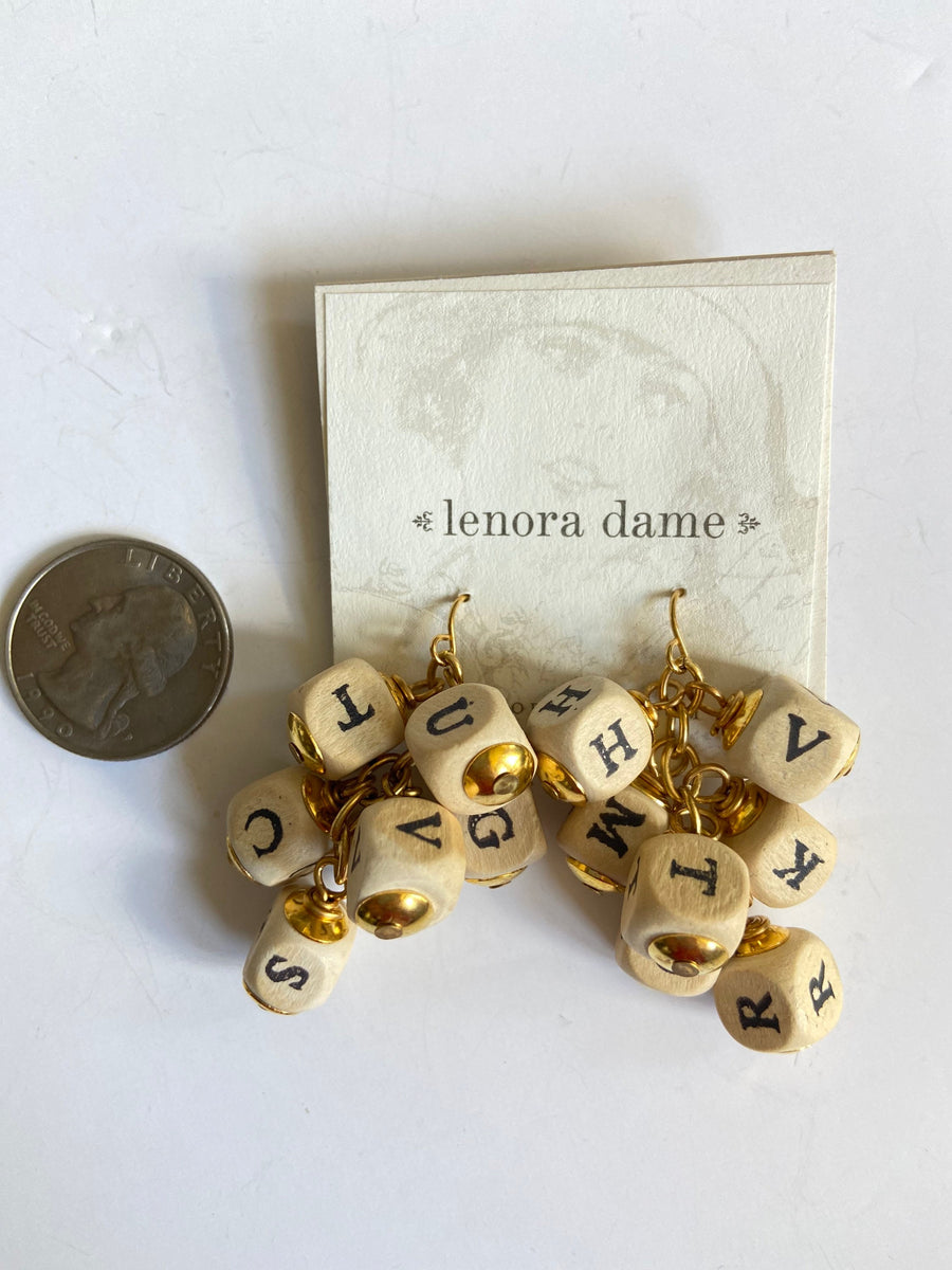 Lenora Dame Classic Alphabet Earrings