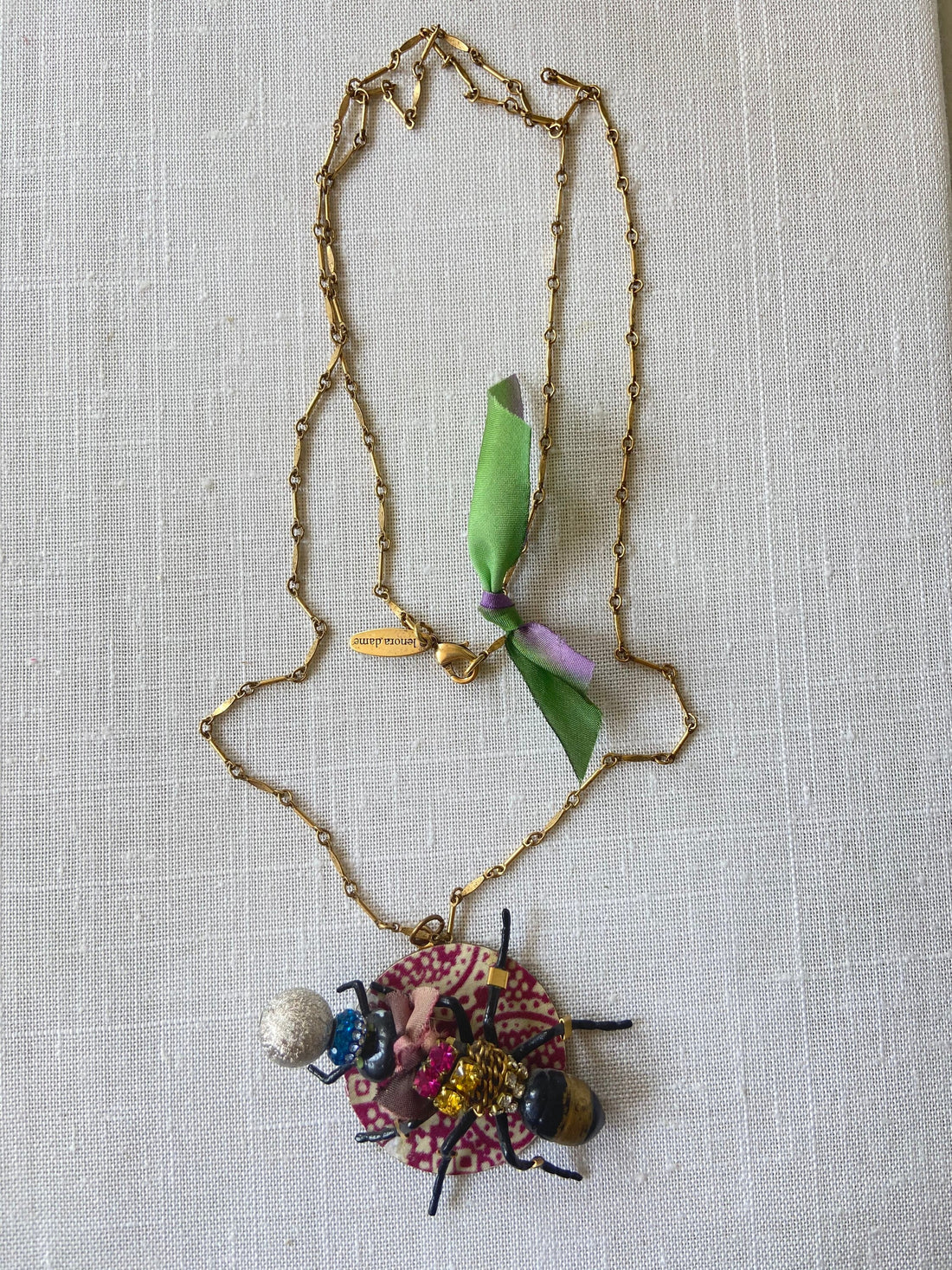 Lenora Dame Creepy Crawler Pendant Necklace