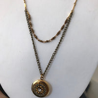 Lenora Dame Embellished Locket Necklace