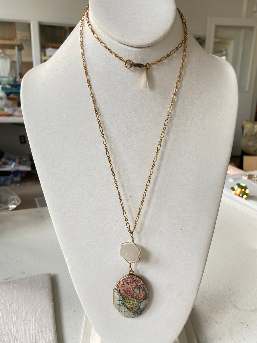 Lenora Dame Wanderlust Photo Locket Necklace