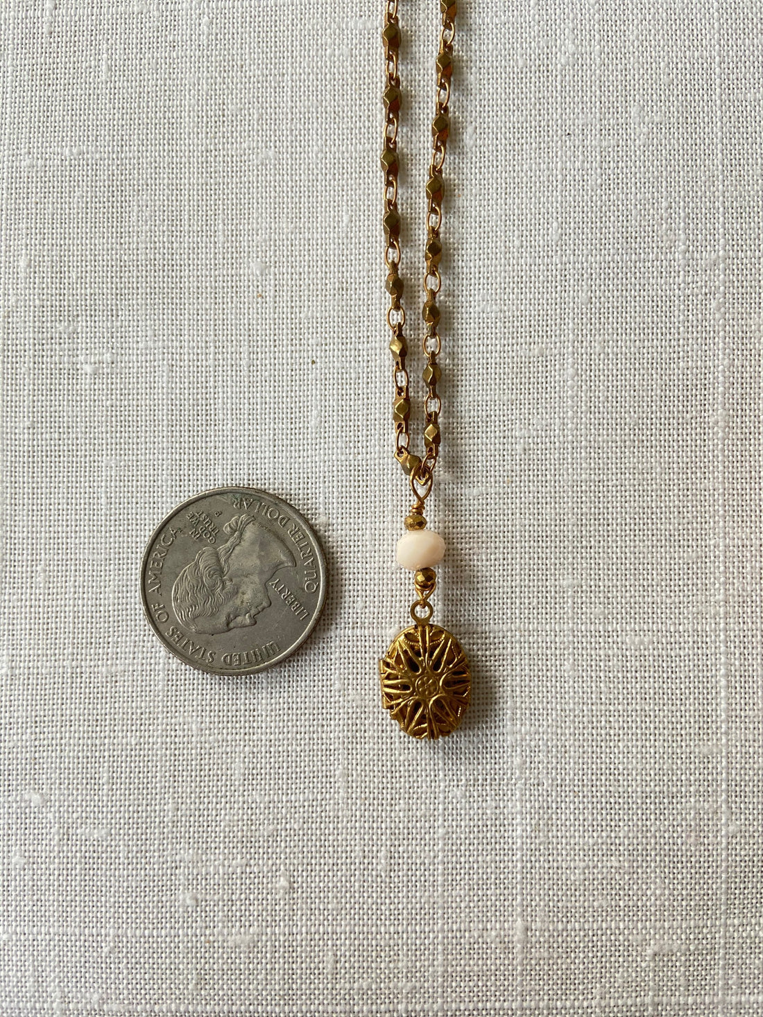 Lenora Dame Tiny Filigree Oval Locket