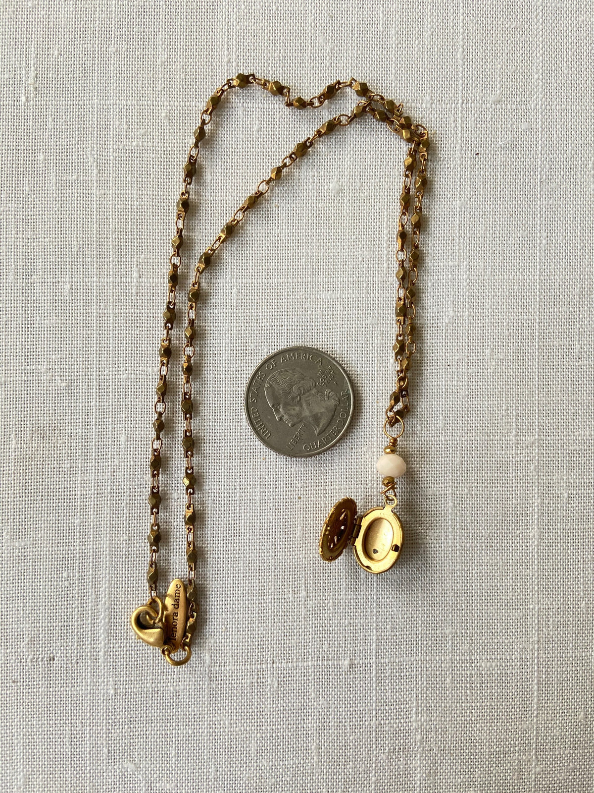 Lenora Dame Tiny Filigree Oval Locket