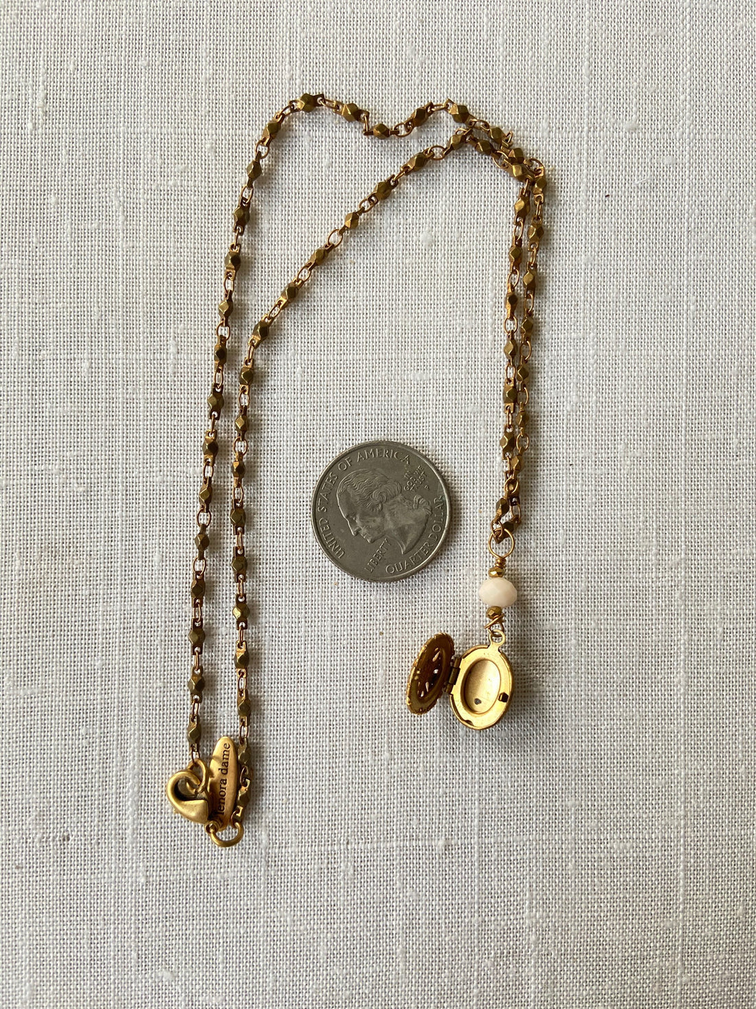 Lenora Dame Tiny Filigree Oval Locket
