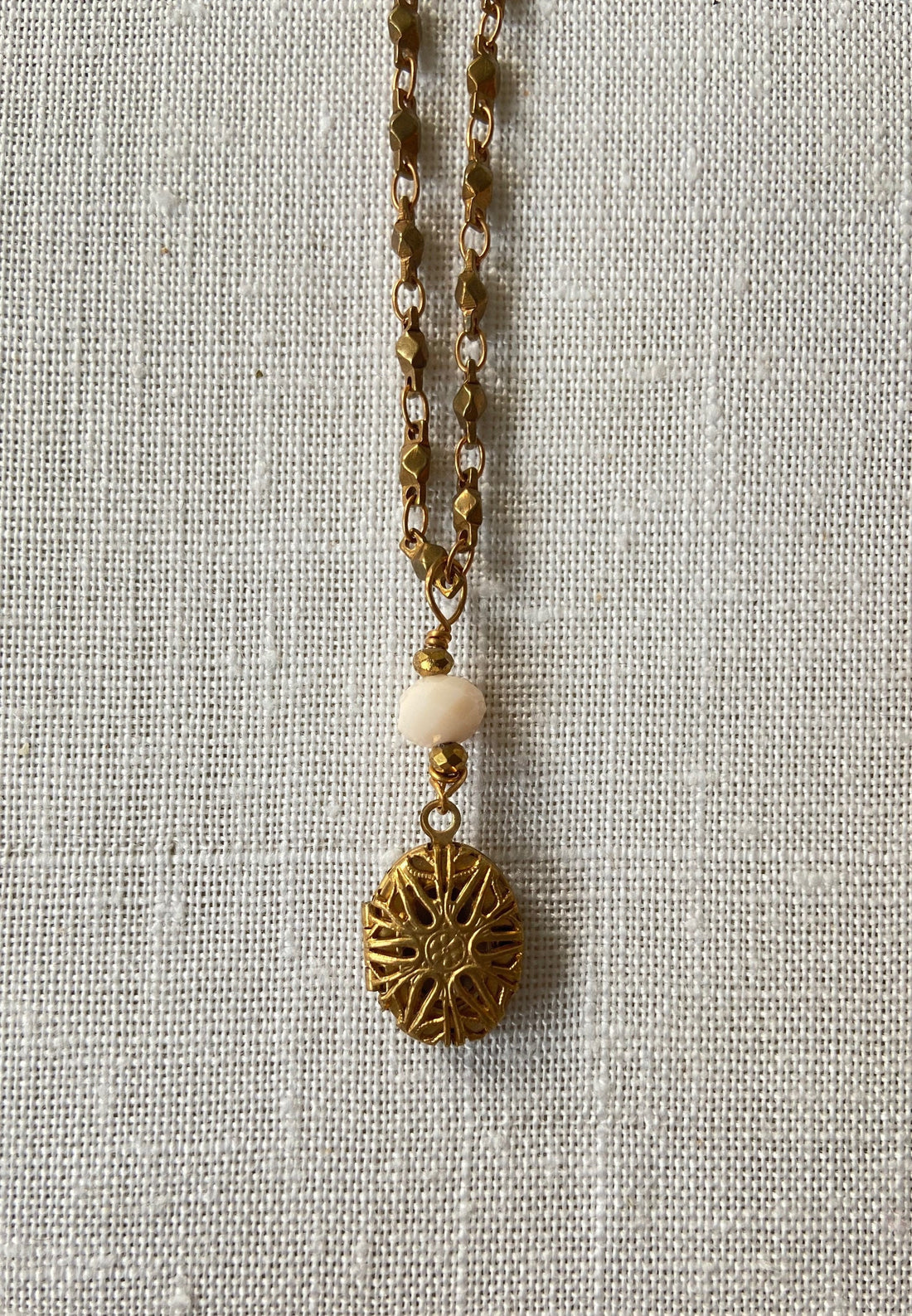 Lenora Dame Tiny Filigree Oval Locket