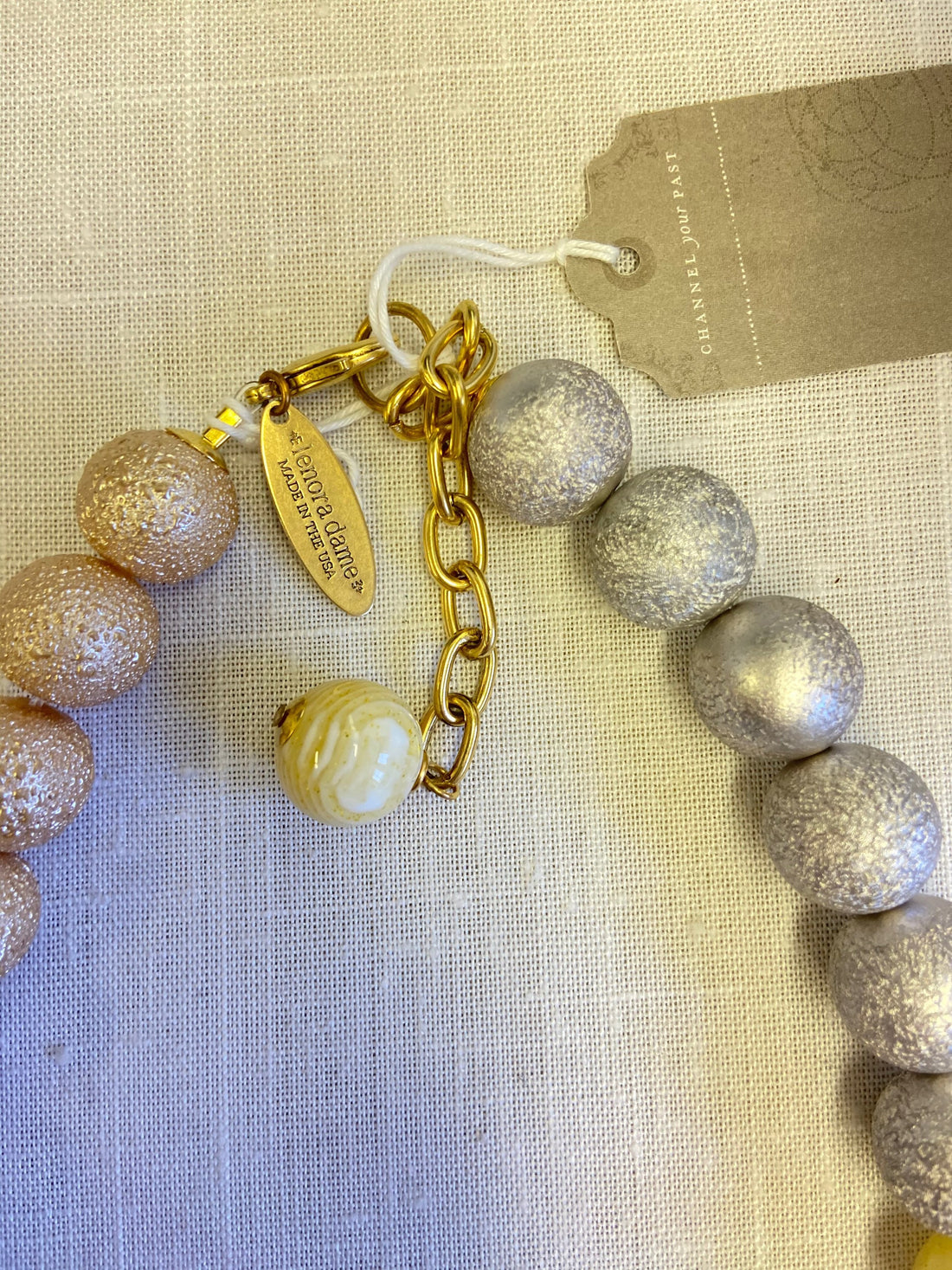 Lenora Dame Queen Mum Percy The Cat Beaded Necklace