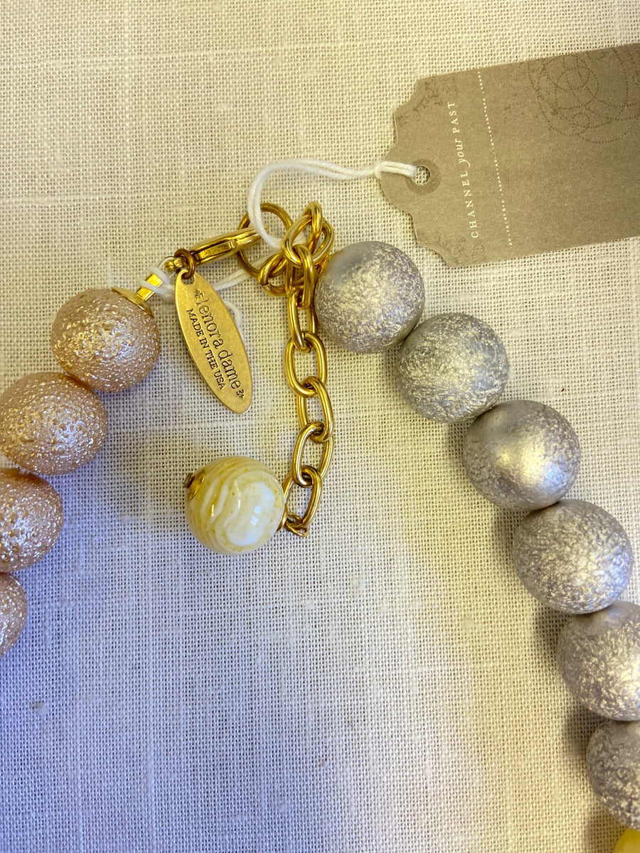 Lenora Dame Queen Mum Percy The Cat Beaded Necklace