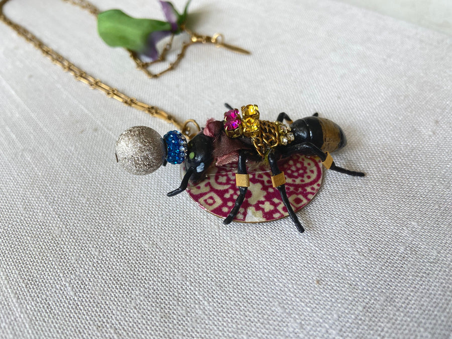 Lenora Dame Creepy Crawler Pendant Necklace